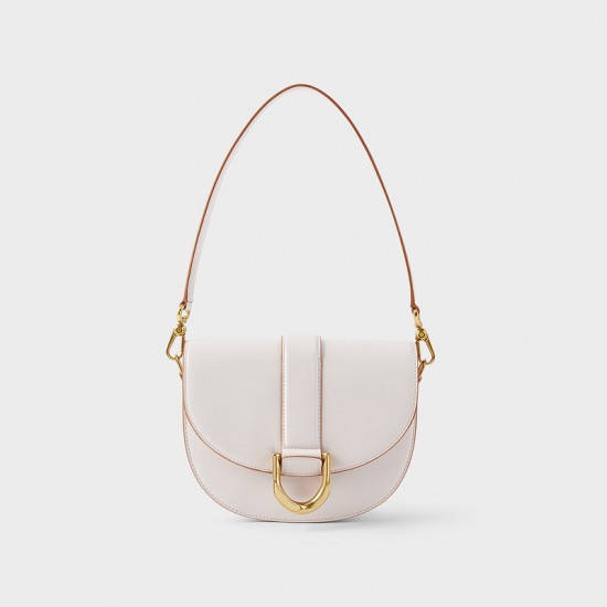 Charles Keith Horseshoe Buckle Saddle Bag Pink